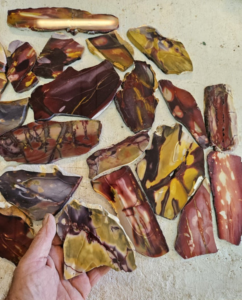 Bulk lot ! Polished Mookaite slabs MK464