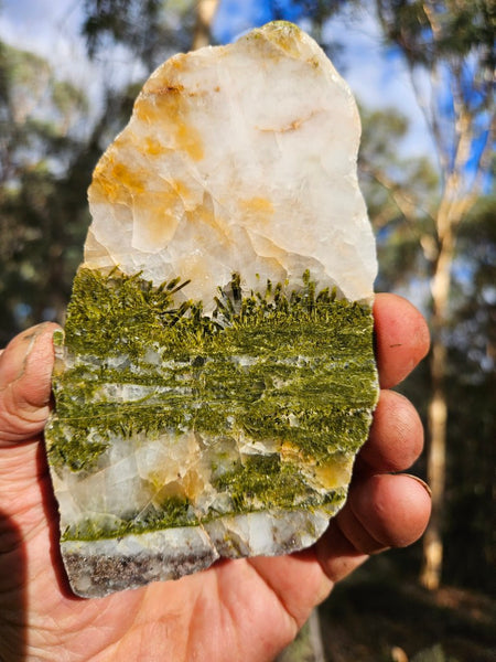 Epidote, Quartz & Axinite slab EPI78