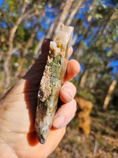 Epidote, Quartz & Axinite slab EPI81