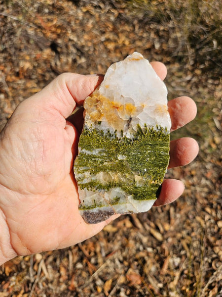 Epidote, Quartz & Axinite slab EPI81
