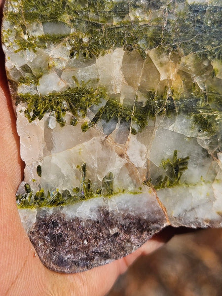 Epidote, Quartz & Axinite slab EPI81