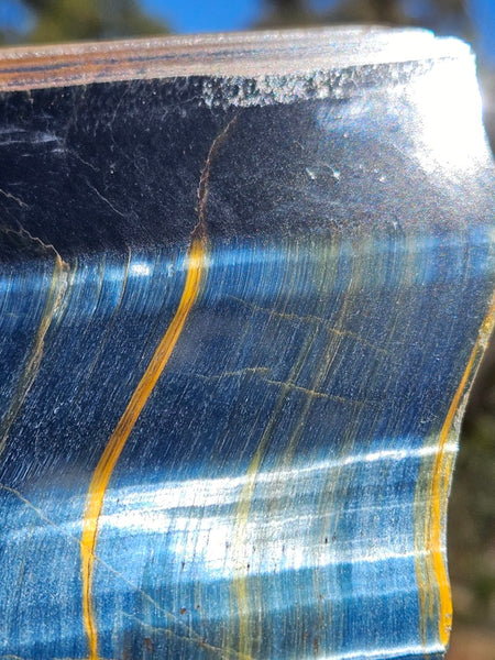 Polished African Tiger Eye slab TEA112