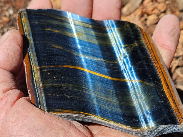 Polished African Tiger Eye slab TEA112