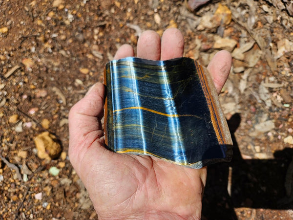 Polished African Tiger Eye slab TEA112