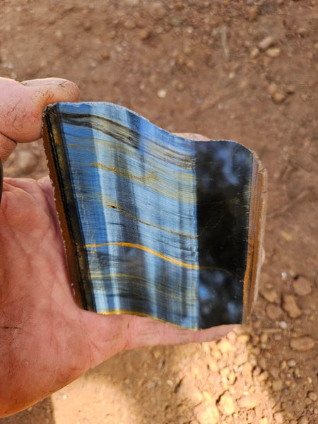 Polished African Tiger Eye slab TEA112