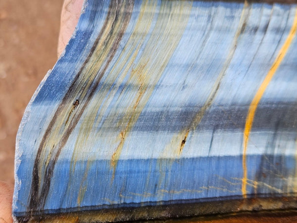 Polished African Tiger Eye slab TEA112