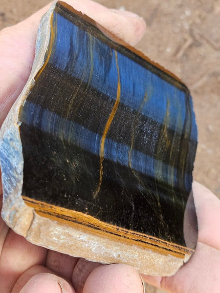 Polished African Tiger Eye slab TEA112