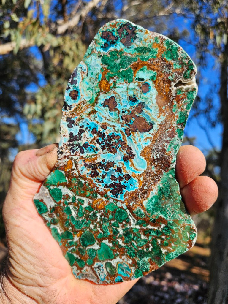 Polished De Grussa copper ore slab CO115