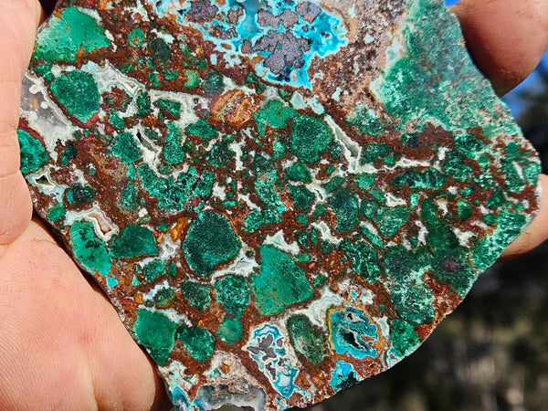 Polished De Grussa copper ore slab CO115