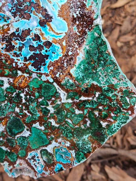 Polished De Grussa copper ore slab CO115