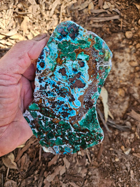 Polished De Grussa copper ore slab CO115