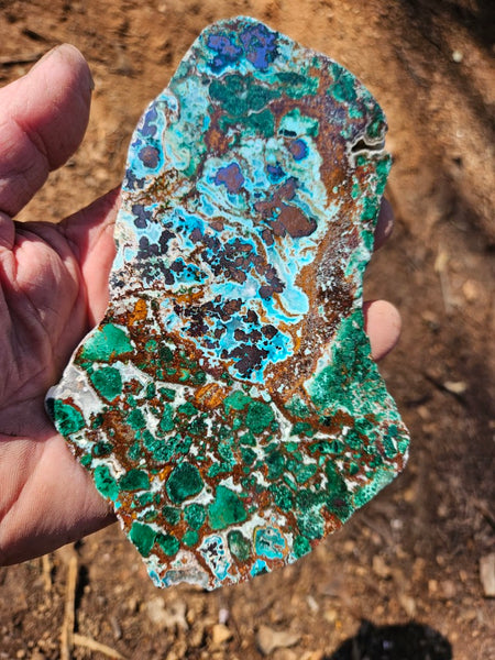 Polished De Grussa copper ore slab CO115