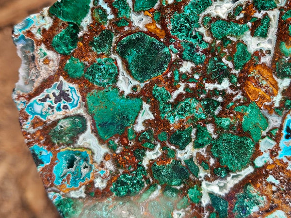 Polished De Grussa copper ore slab CO115