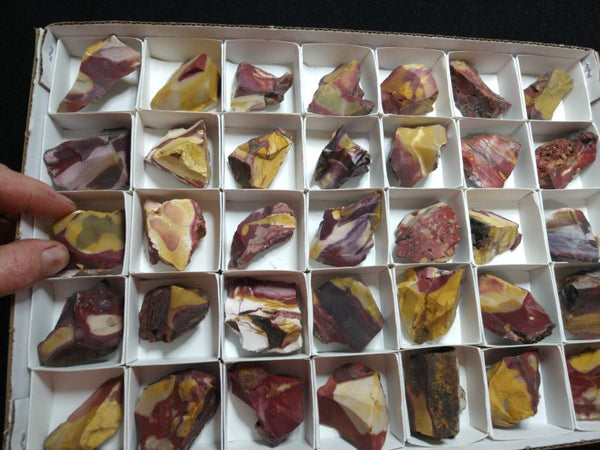 Box of Mookaite rough.  MKR 175