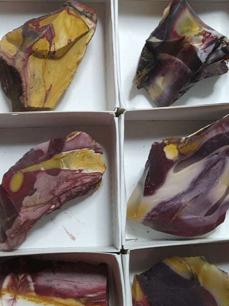 Box of Mookaite rough.  MKR 175