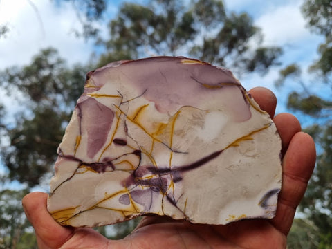 Polished Lilac Mookaite slab MK396