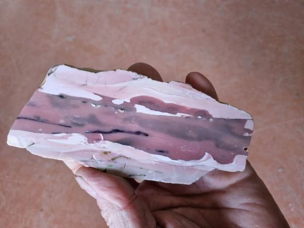 Polished Pink Opal  slab POP178