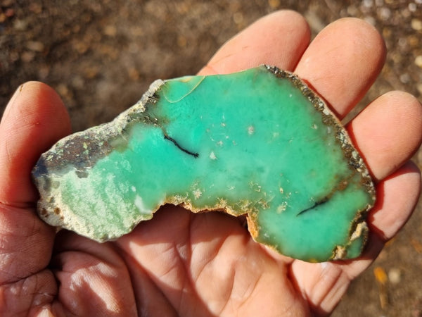 Polished Chrysoprase slab CH436