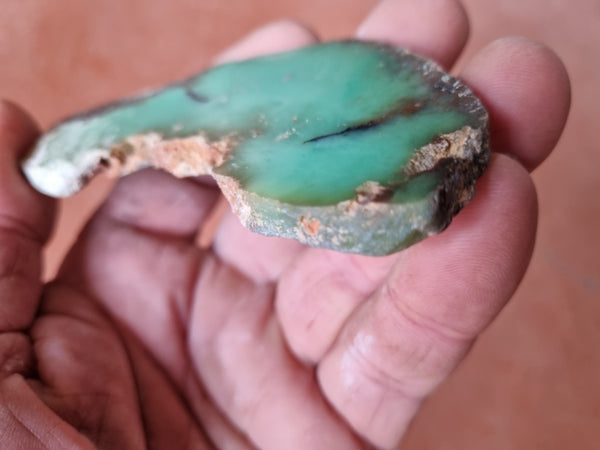 Polished Chrysoprase slab CH436