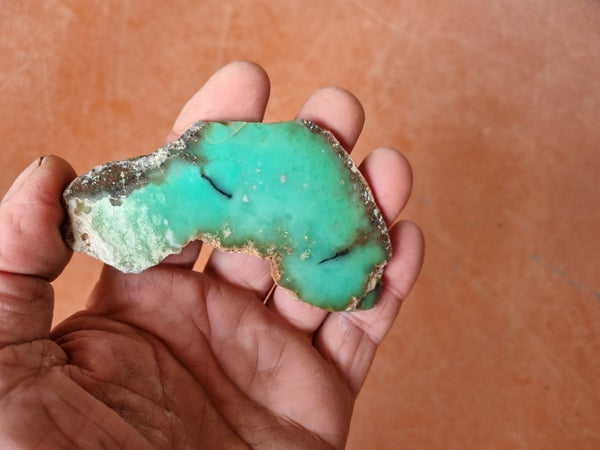 Polished Chrysoprase slab CH436