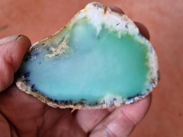 Polished Chrysoprase slab CH434