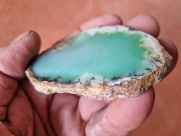 Polished Chrysoprase slab CH434