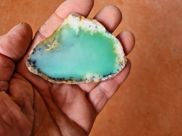 Polished Chrysoprase slab CH434