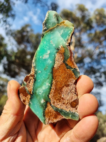 Polished Chrysoprase slab CH435