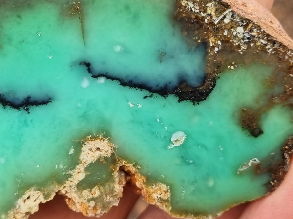 Polished Chrysoprase slab CH437