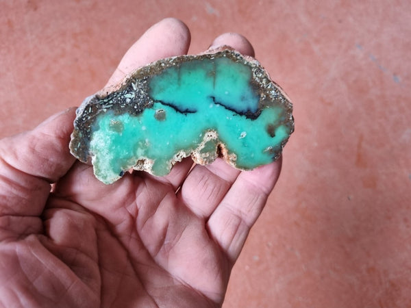 Polished Chrysoprase slab CH437