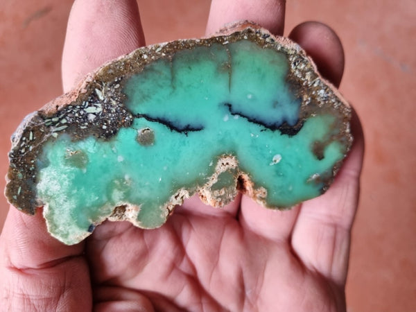 Polished Chrysoprase slab CH437