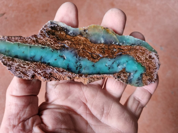 Polished Chrysoprase slab CH439