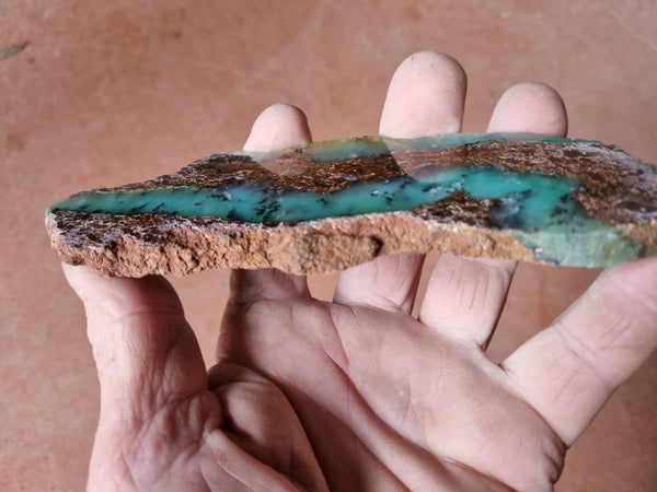 Polished Chrysoprase slab CH439