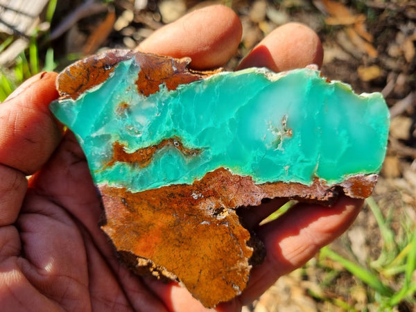 Polished Chrysoprase slab CH442