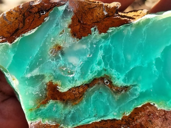 Polished Chrysoprase slab CH442