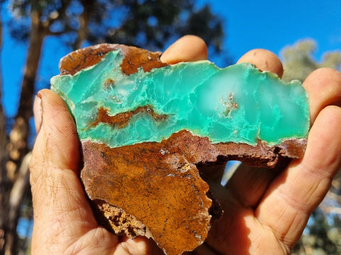 Polished Chrysoprase slab CH442