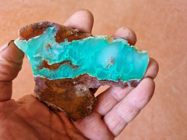 Polished Chrysoprase slab CH442