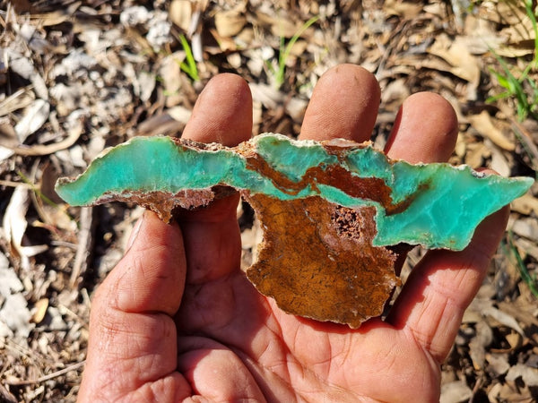 Polished Chrysoprase slab CH443