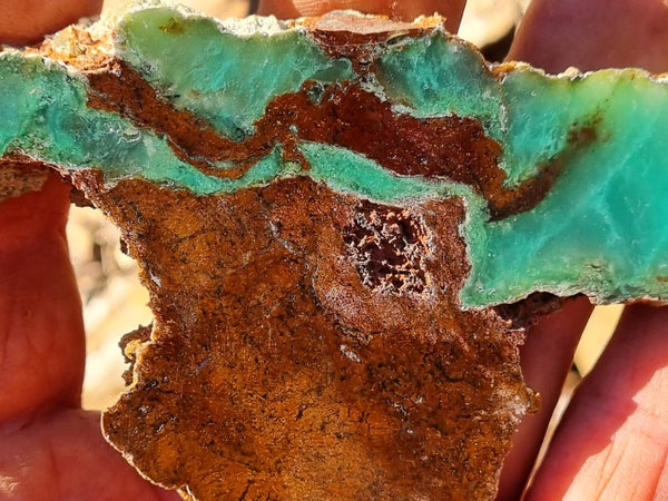 Polished Chrysoprase slab CH443