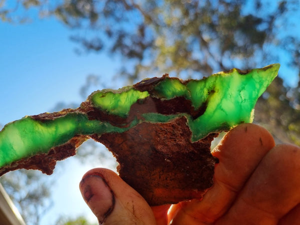 Polished Chrysoprase slab CH443