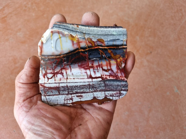 Sunset Jasper polished slab SU167