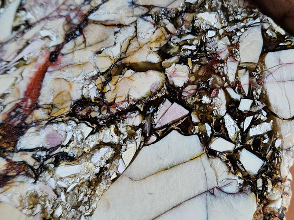 Polished Brecciated Mookaite slab BM297