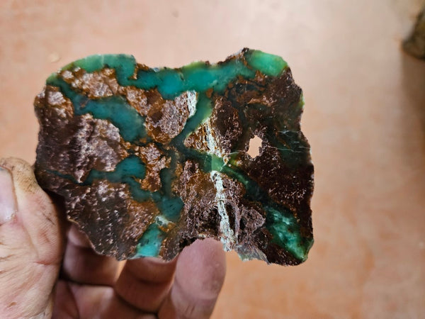 Polished Chrysoprase slab CH448