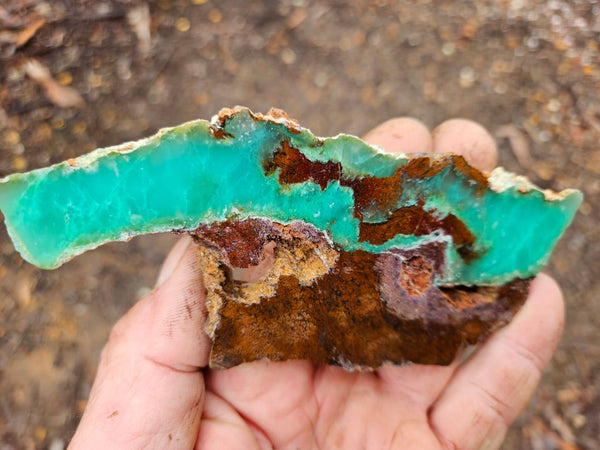 Polished Chrysoprase slab CH449