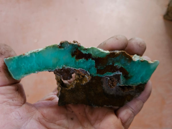 Polished Chrysoprase slab CH449