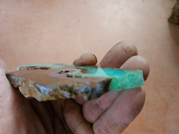 Polished Chrysoprase slab CH449