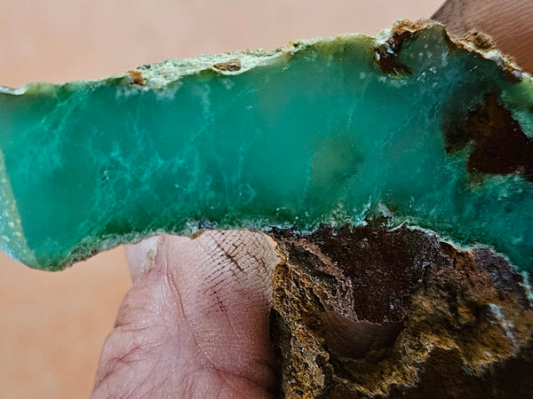 Polished Chrysoprase slab CH449