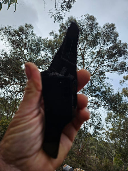 BJ115 Polished "Black Jade" Actinolite slab.