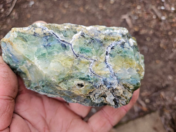 Polished Green Opal rock GRN96