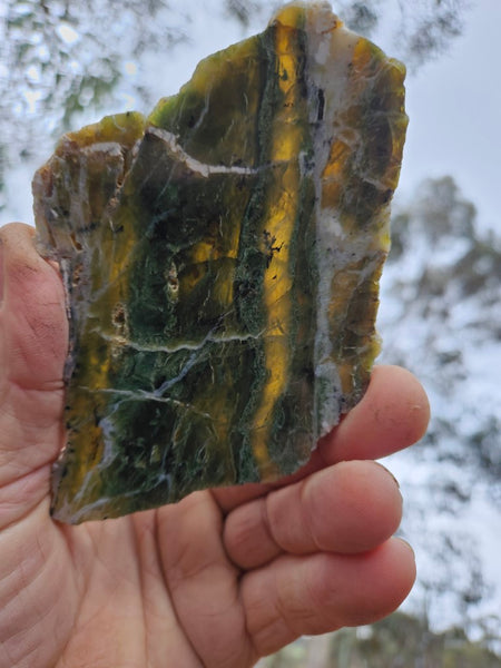 Polished Green Opal slab GRN98.